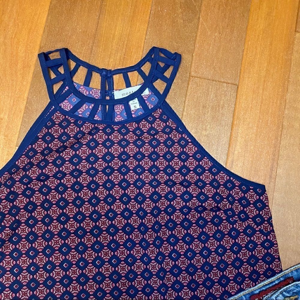 Monteau Cage Neck Tank Small